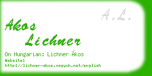 akos lichner business card